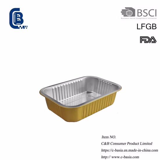 1350ml Disposable Aluminum Foil Container, Kitchenware Cookware Baking Foil Cake Pan Meal Container, Fast Food Packaging with Aluminum Foil Container