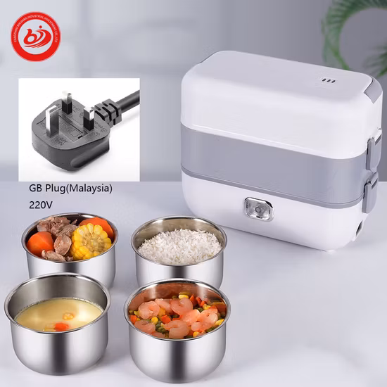 Lancheira de aquecimento elétrico com tigela de aço inoxidável